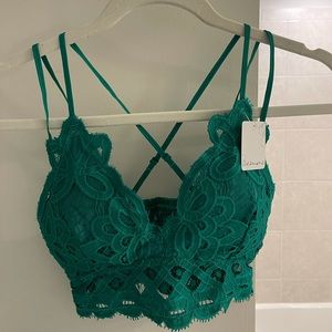 Anemone Green Lace Bra